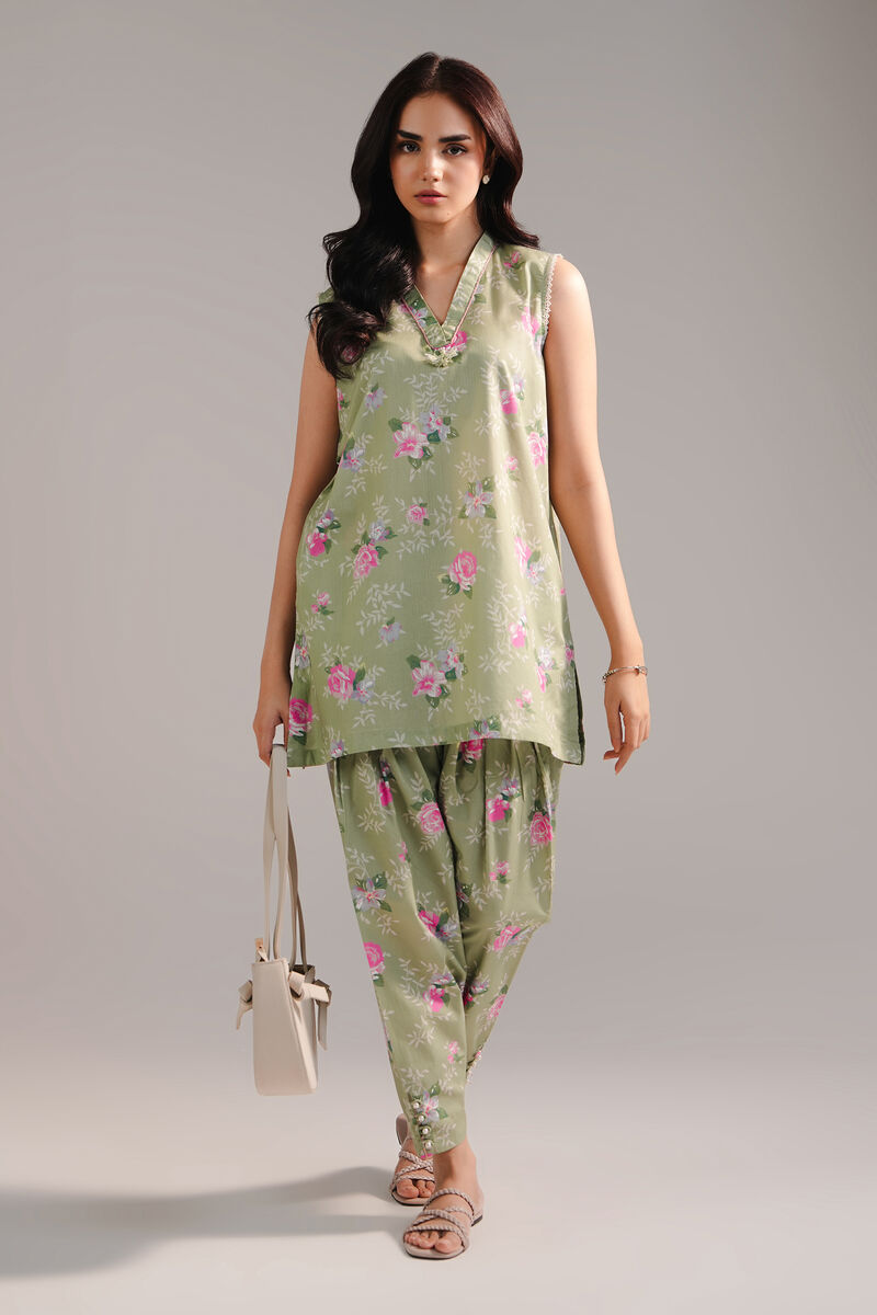 2 Piece - Printed Cambric Suit