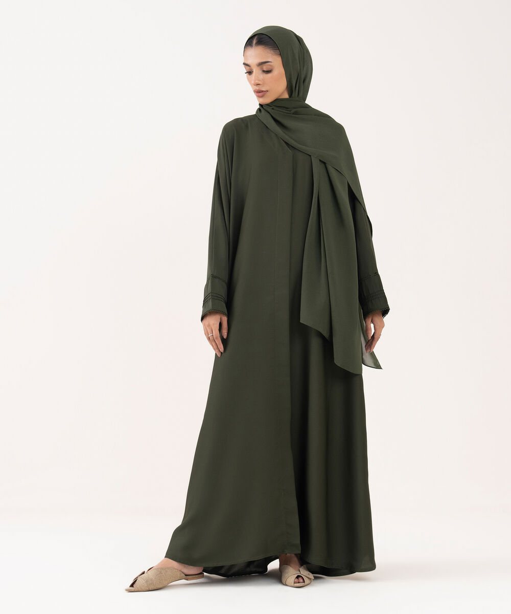 Women's Green Polyester Hijab