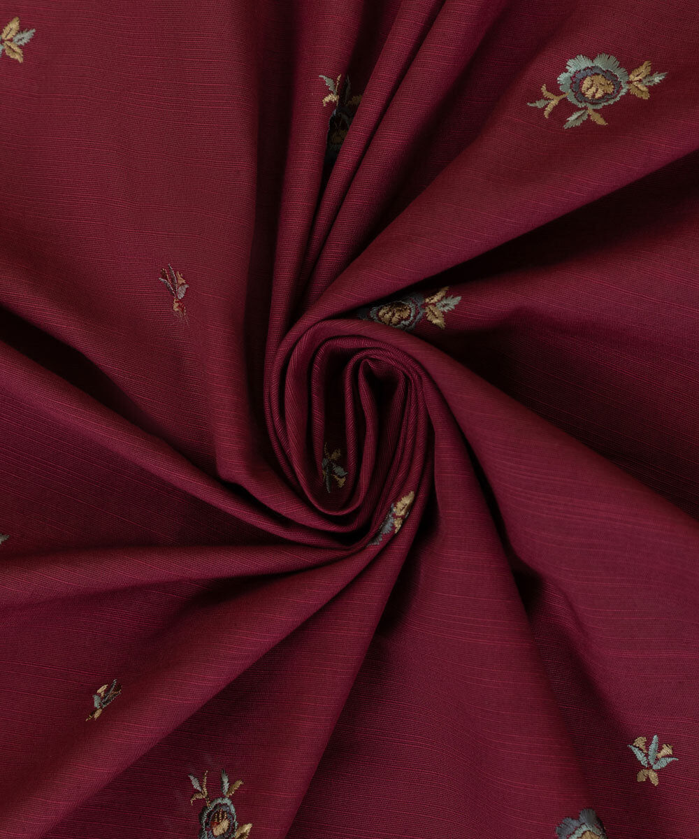 Khaddar Red Embroidered Dupatta