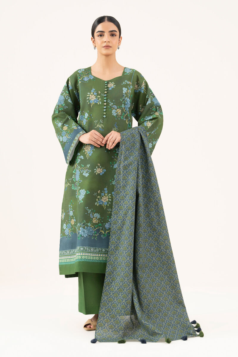 3 Piece - Printed Cotton Suit