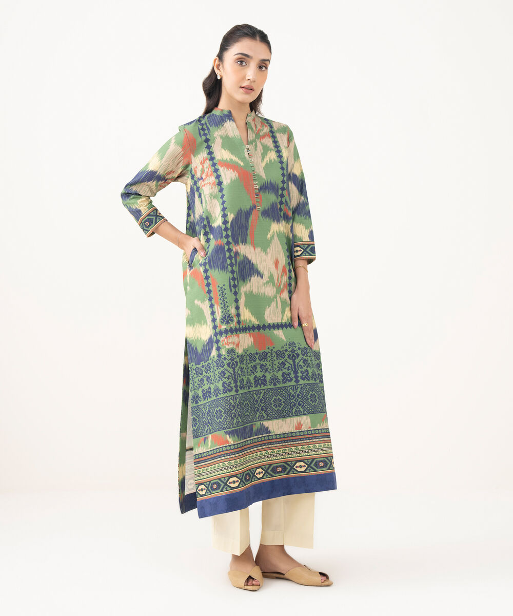 Women's Khaddar Printed Multi Unstitched Shirt