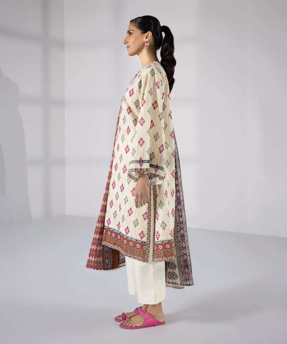 Ladies Khaddar Unstitched Three Piece