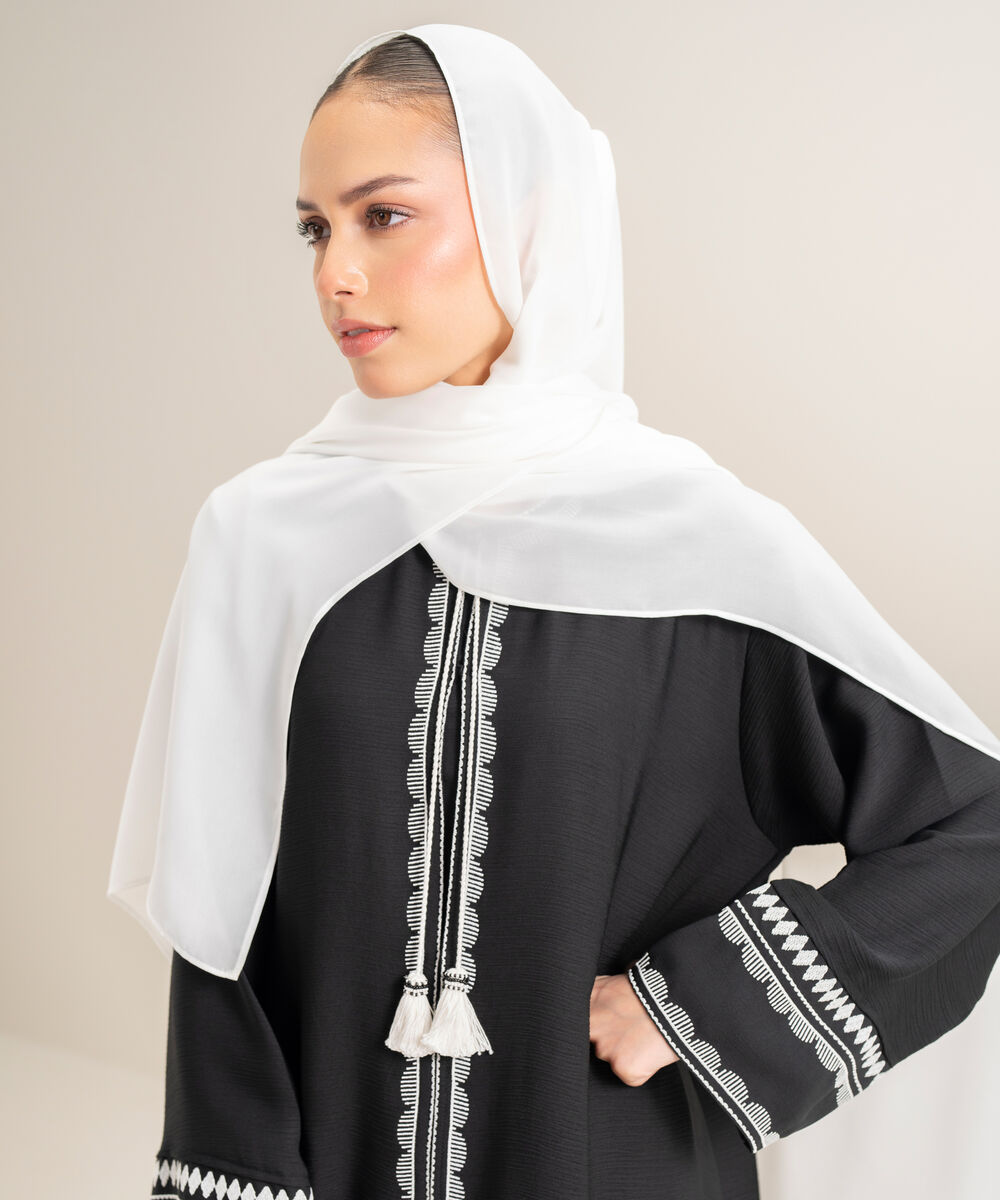 Women's White Basic Hijab