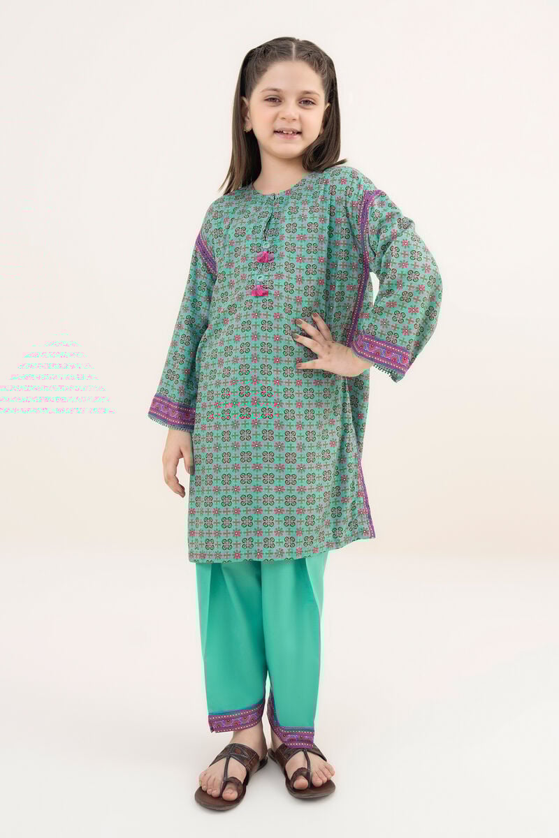 2 Piece - Printed Arabic Lawn Suit