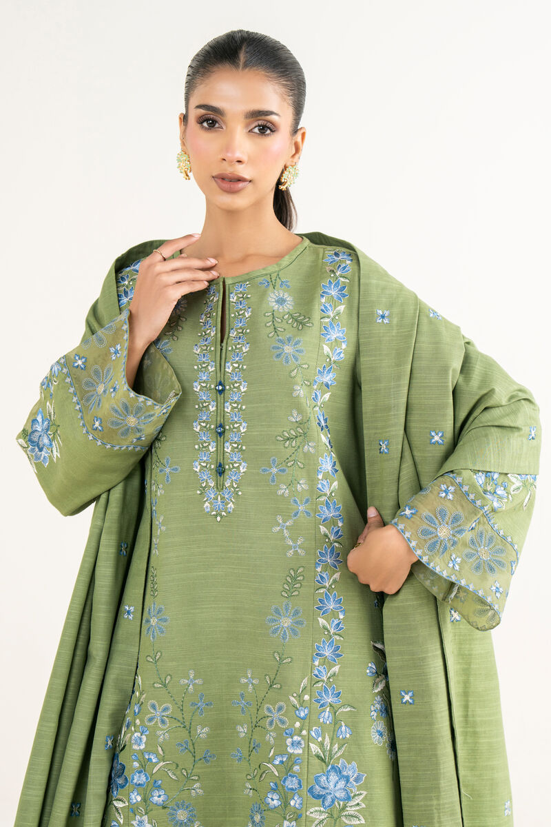 3 Piece - Embroidered Lawn  Suit