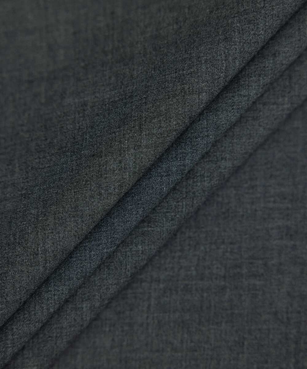 Men Unstitched Wash & Wear Charcoal Full Suit Fabric