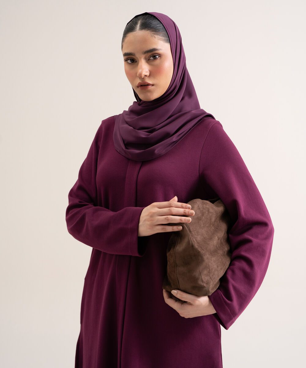 Women's Polyester Burgundy Hijab