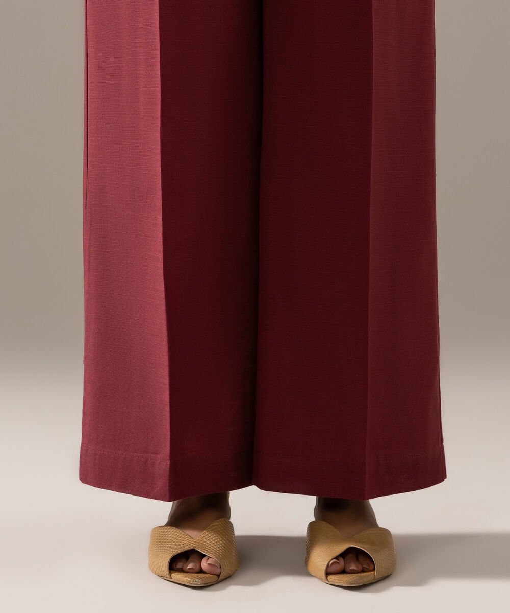 Women's RTW Khaddar Solid Pink Culottes
