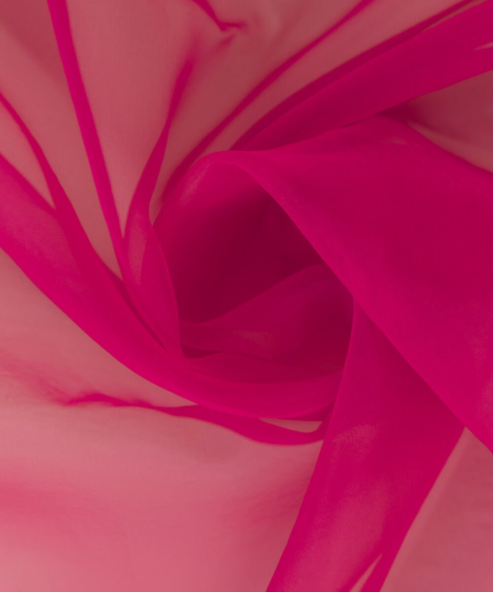 Blended Organza Pink Solid Dupatta