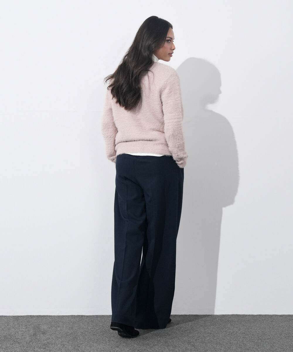 Women's Western Wear Powder Pink Fuzzy Knit Cardigan