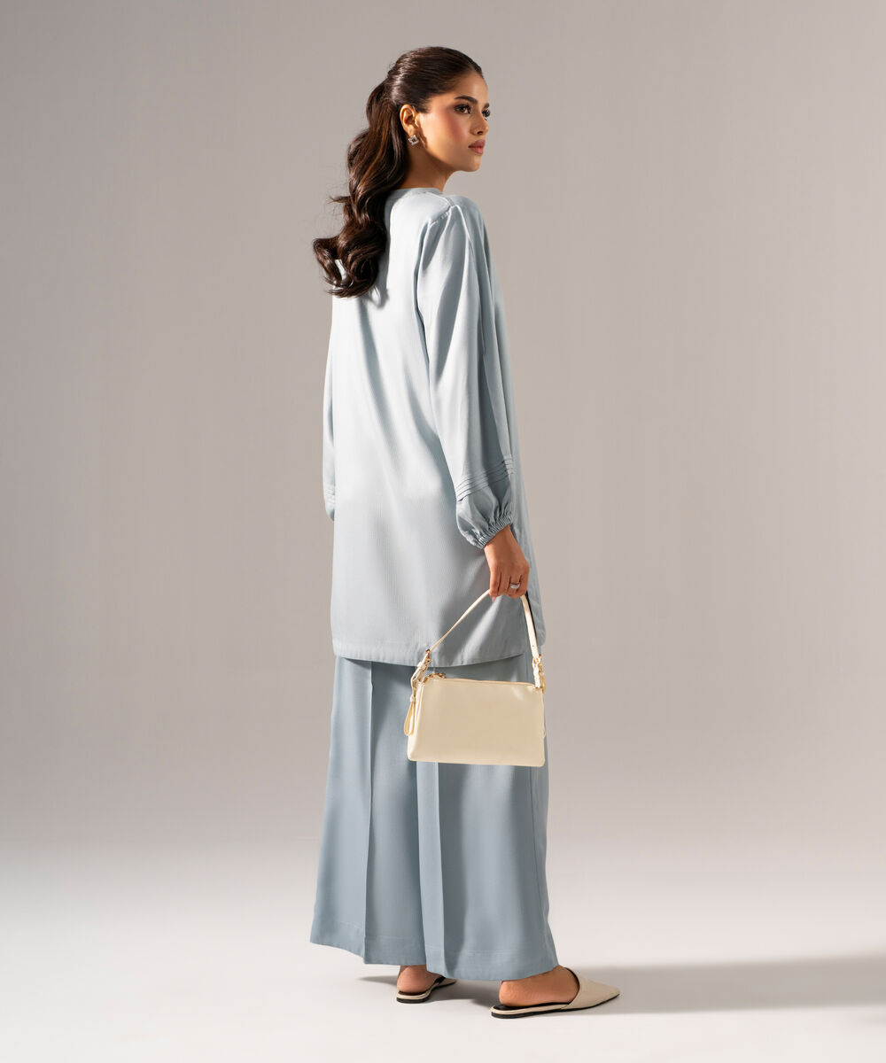 Women's RTW Bedford Solid Blue 2 Piece Suit