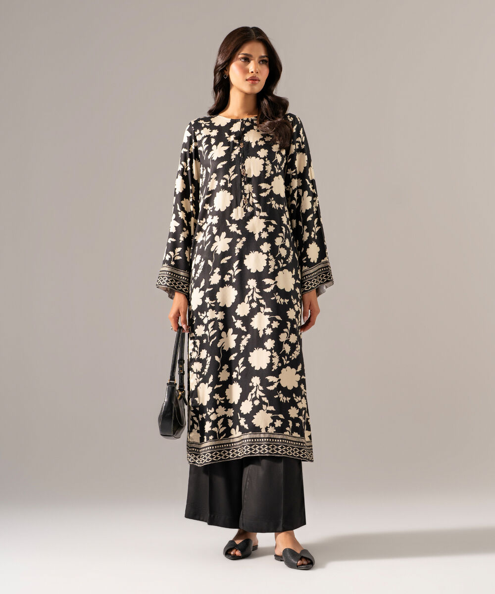 Women's RTW Bedford Printed Black 2 Piece Suit