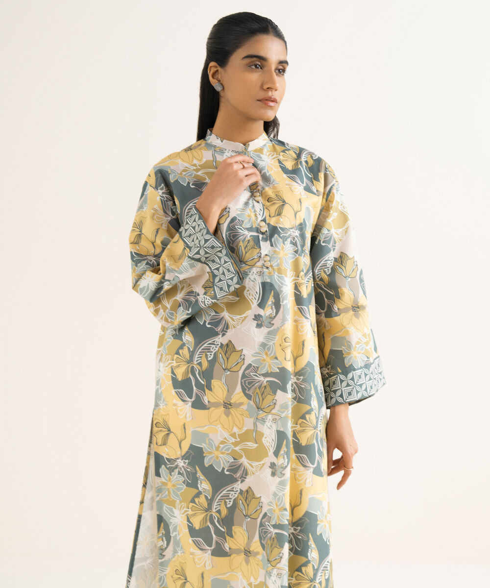 Women's Unstitched Lawn Printed Multi Shirt