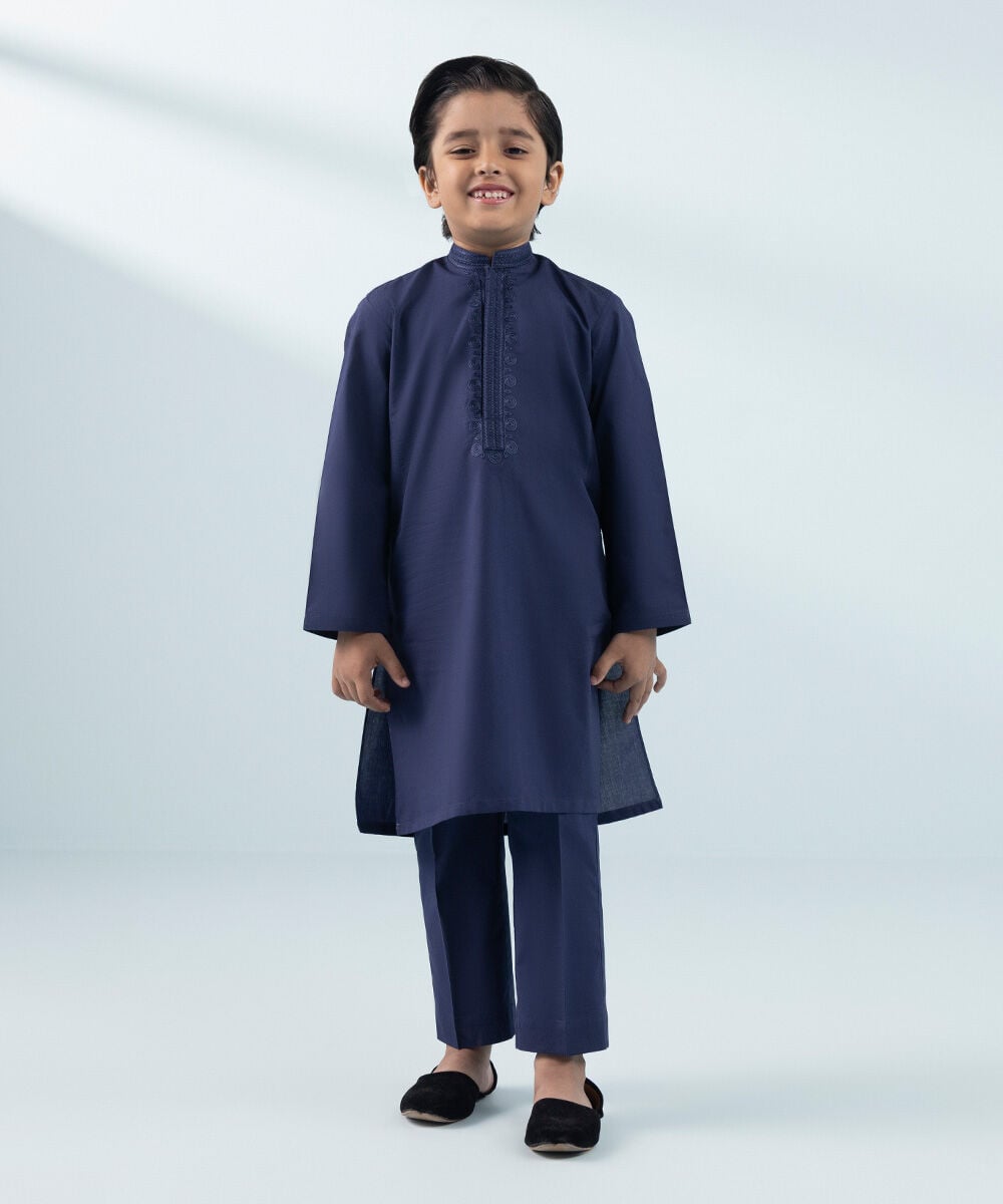 Embroidered Cotton Suit