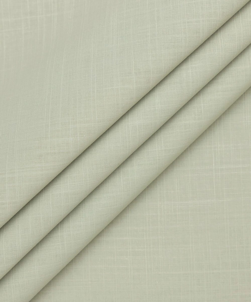 Men's Unstitched Two-Piece Sage Blue Premium Slub Cotton Suit