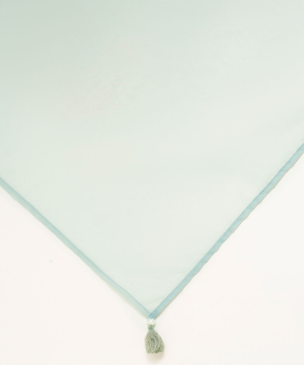 Blended Organza Solid Blue Dupatta