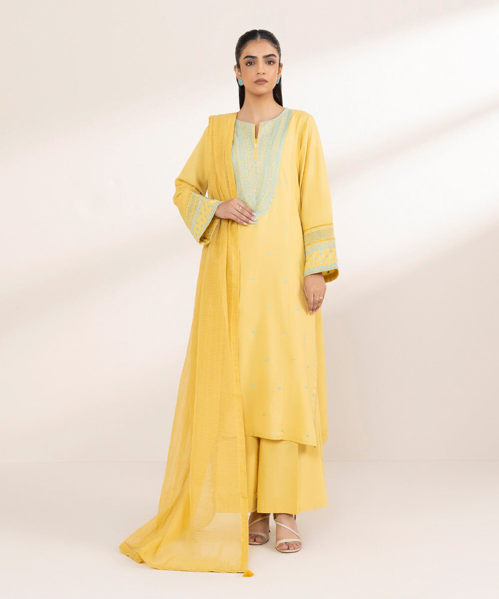 Textured Karandi Dupatta Sapphire PK