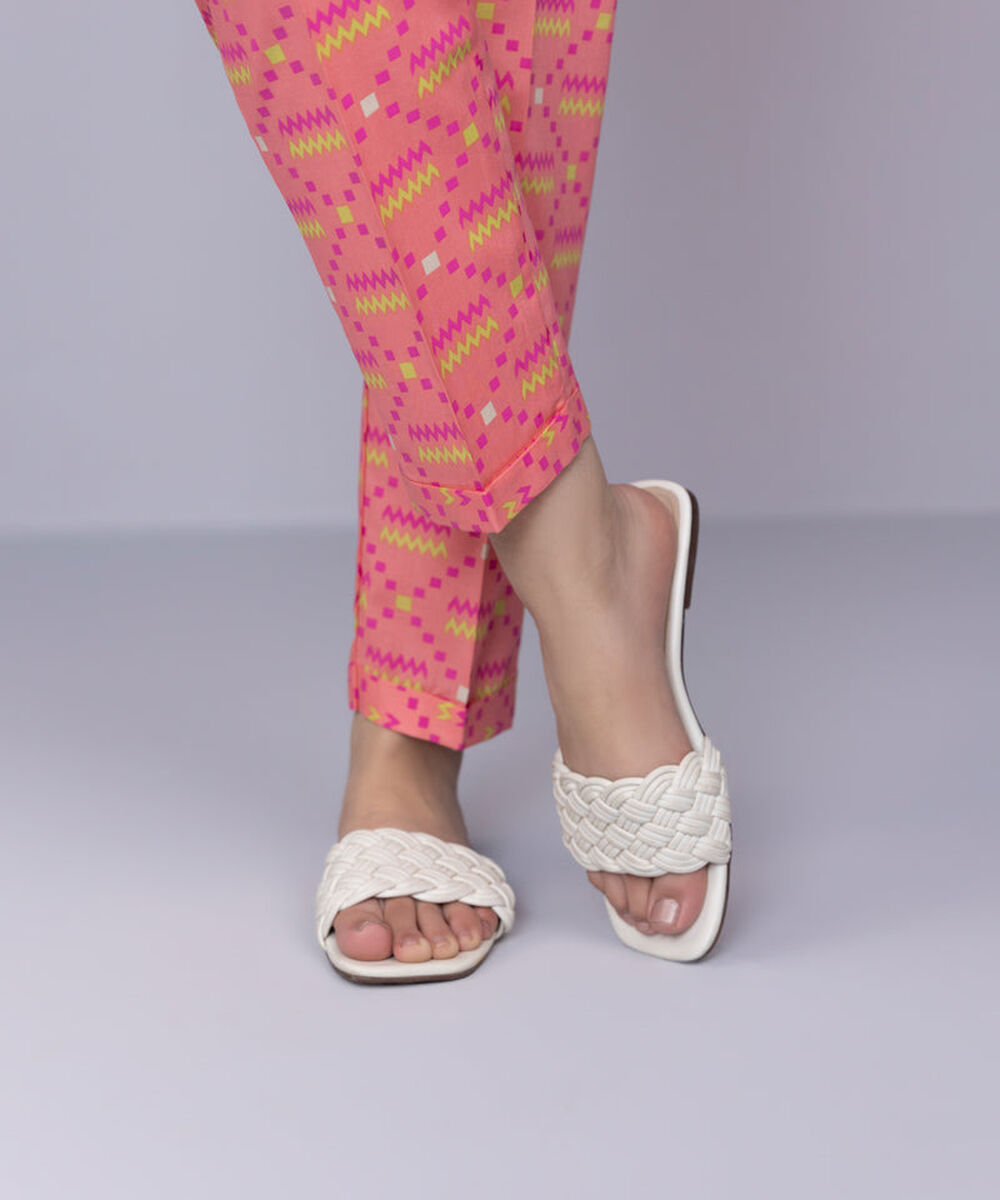 Women's Pret Cambric Pink Printed Cigarette Pants