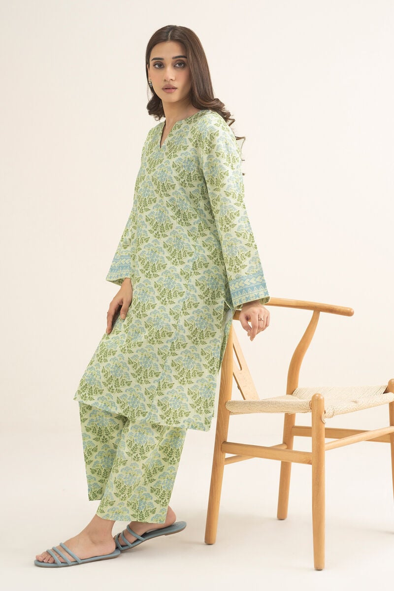 2 Piece - Printed Cross Hatch Viscose Suit