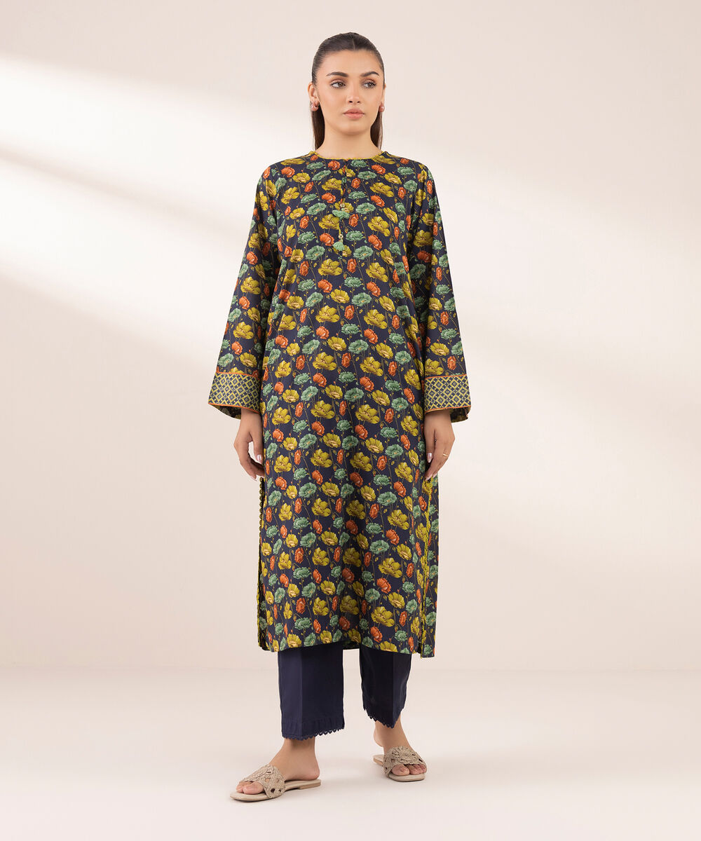 Women's RTW Lawn Multi Printed A-Line Shirt