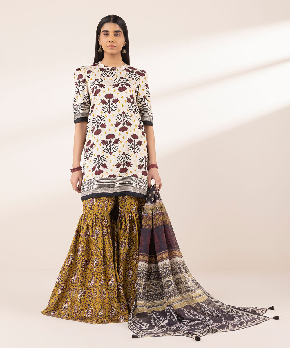 Women's RTW Arabic Lawn Multi Printed A-Line Shirt