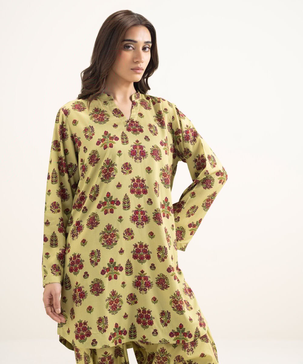 Women's RTW Arabic Lawn Printed Multi Straight Shirt