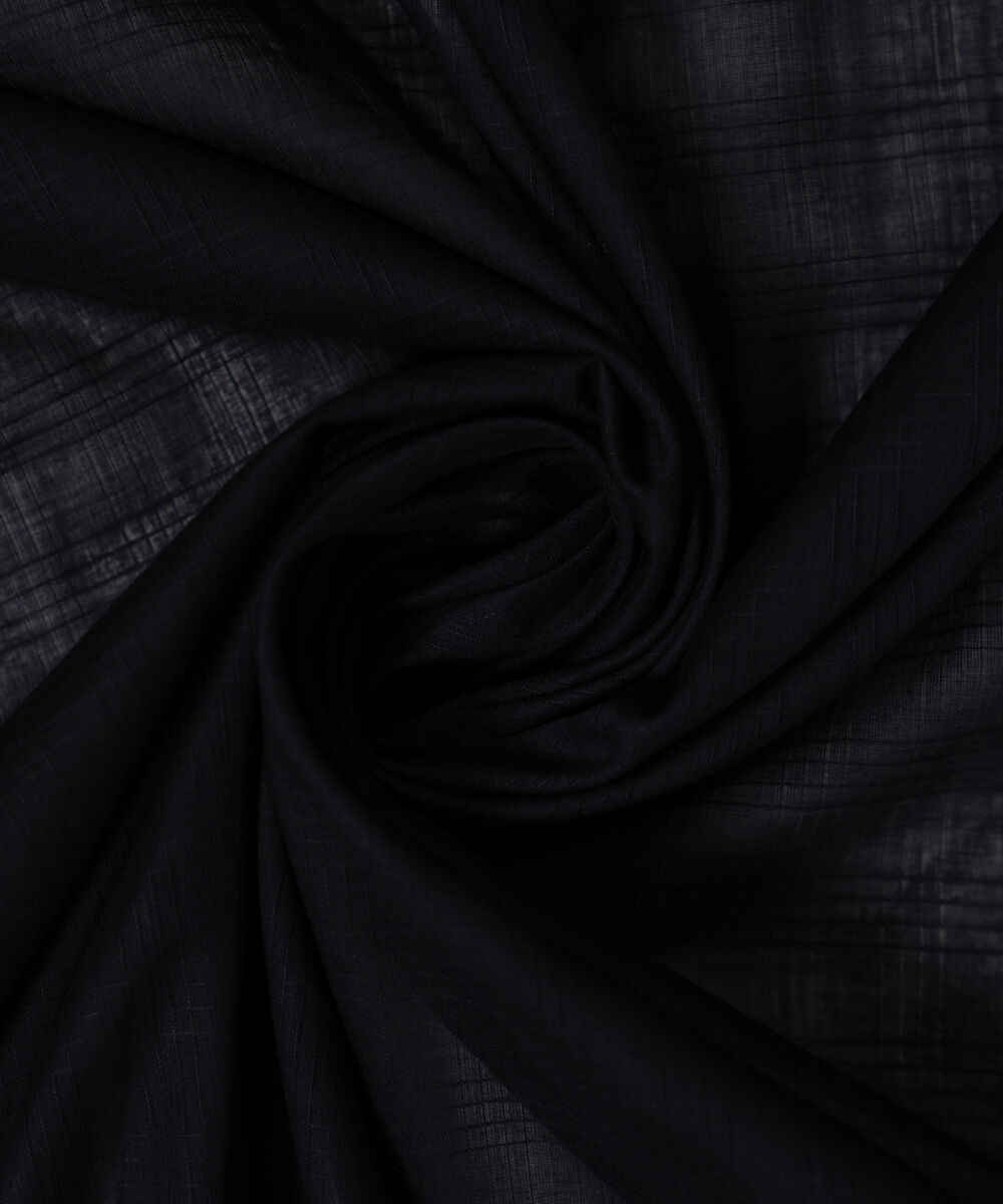 Textured Voile Solid Black Dupatta
