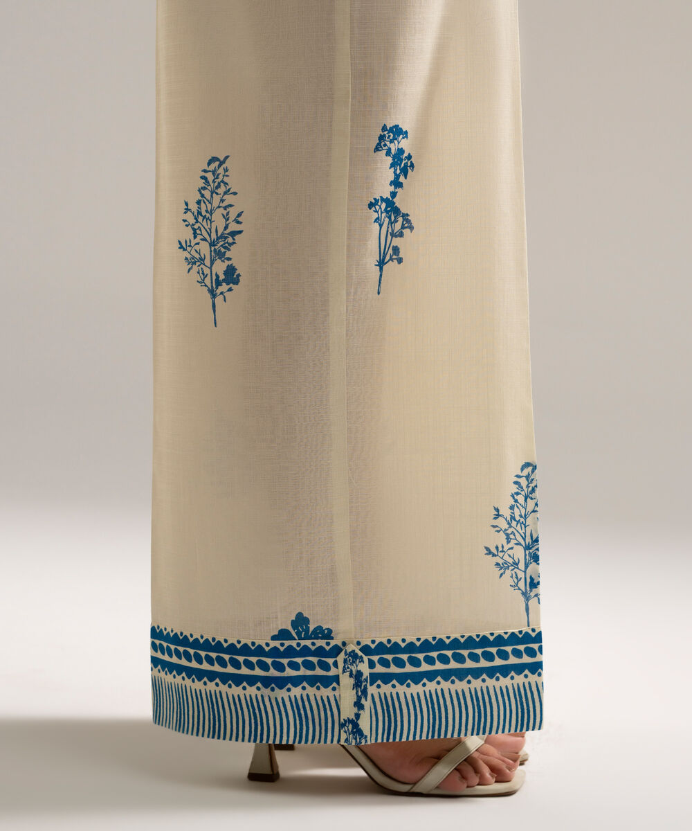 Women's RTW Cross Hatch Printed Off White Culottes