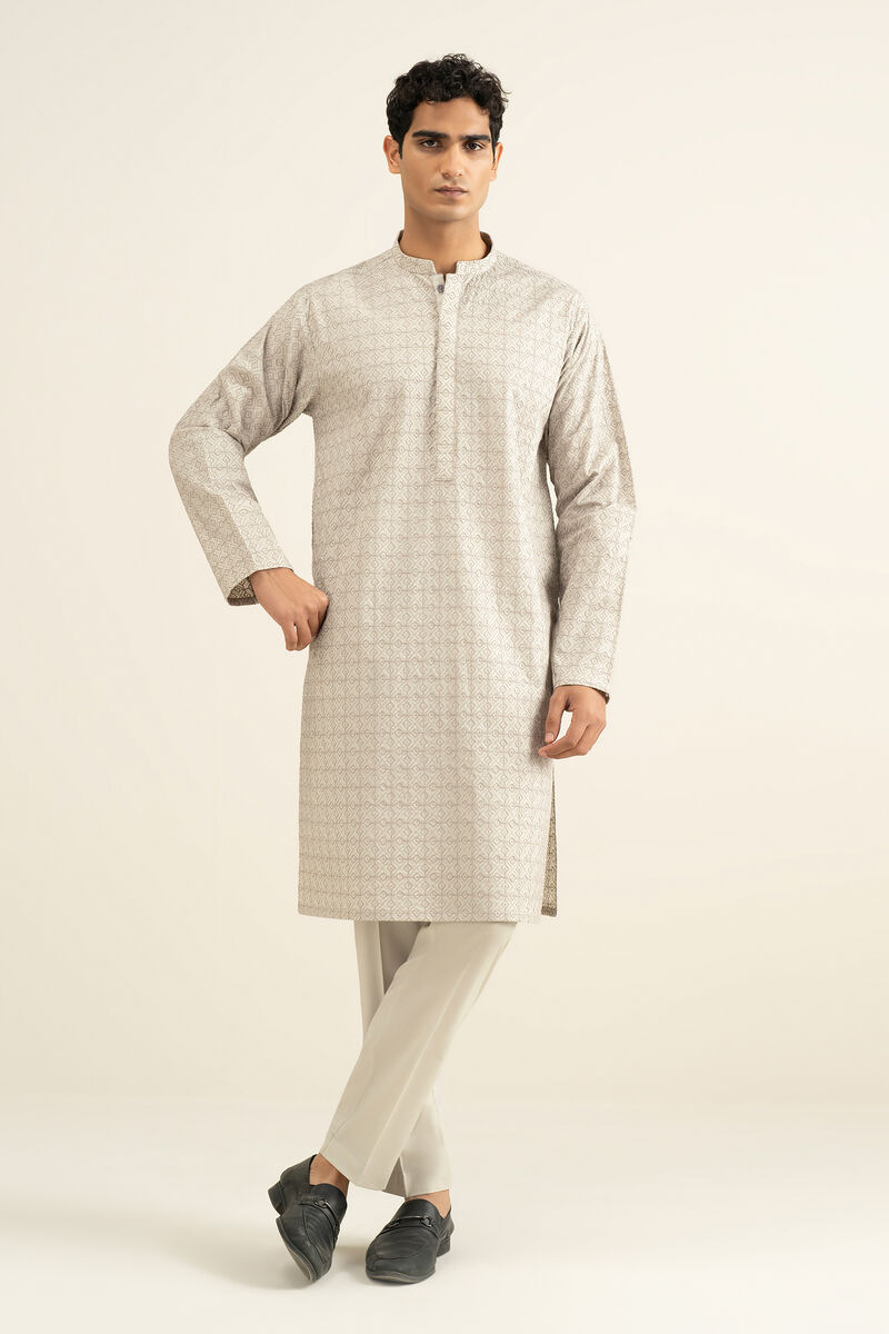 Embroidered Cotton Suit