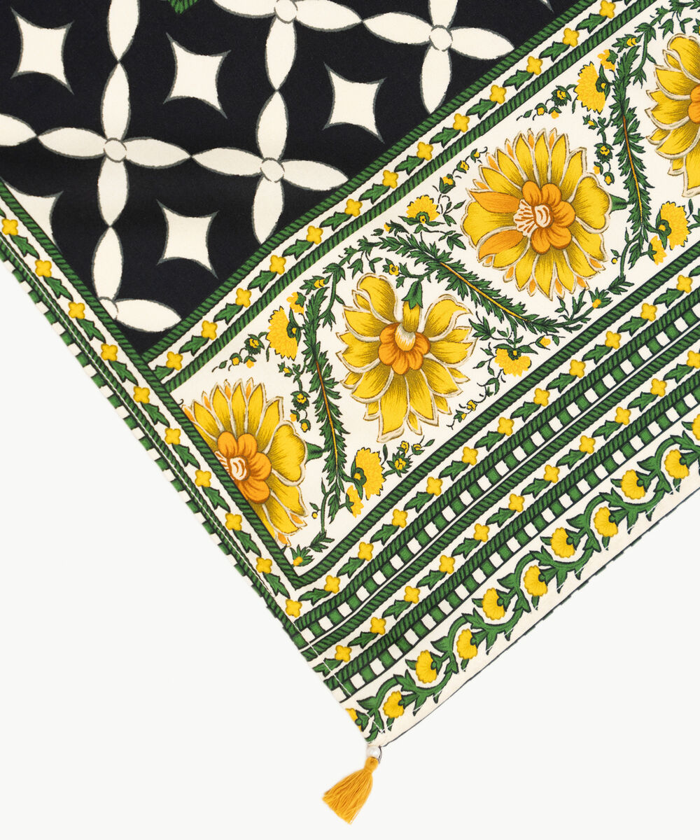 Printed Linen Yellow Dupatta