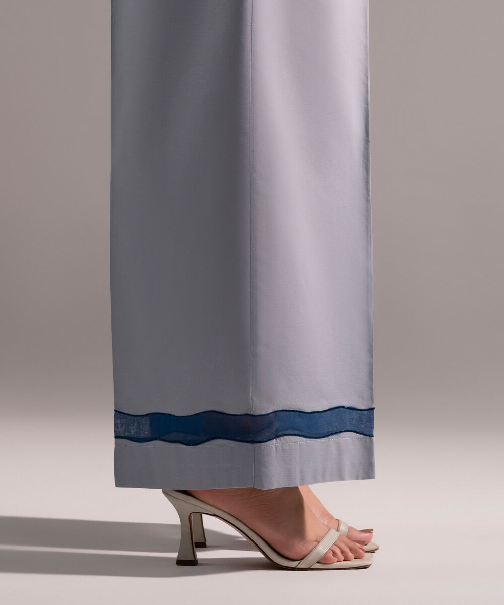Women's RTW Cambric Solid Blue Culottes