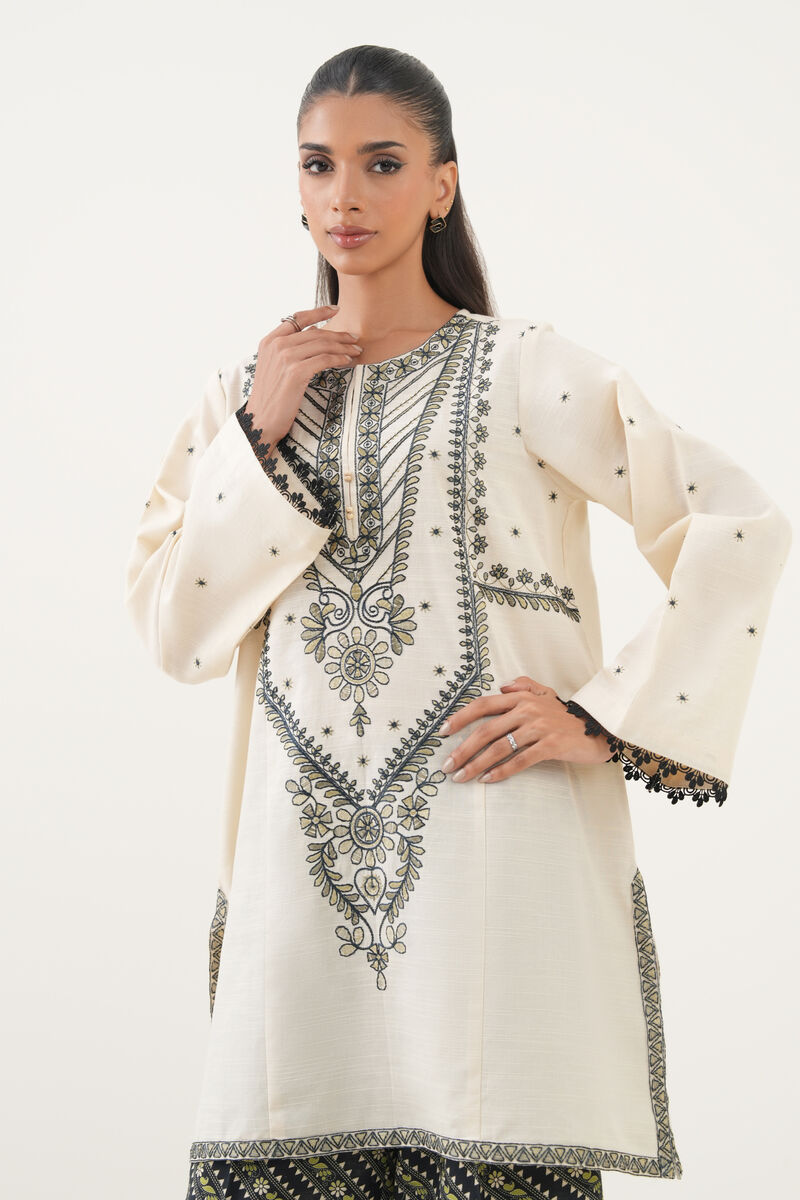 Embroidered Light Khaddar Shirt