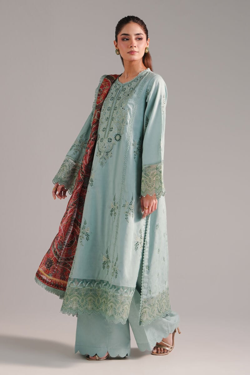 3 Piece - Embroidered Jacquard Suit