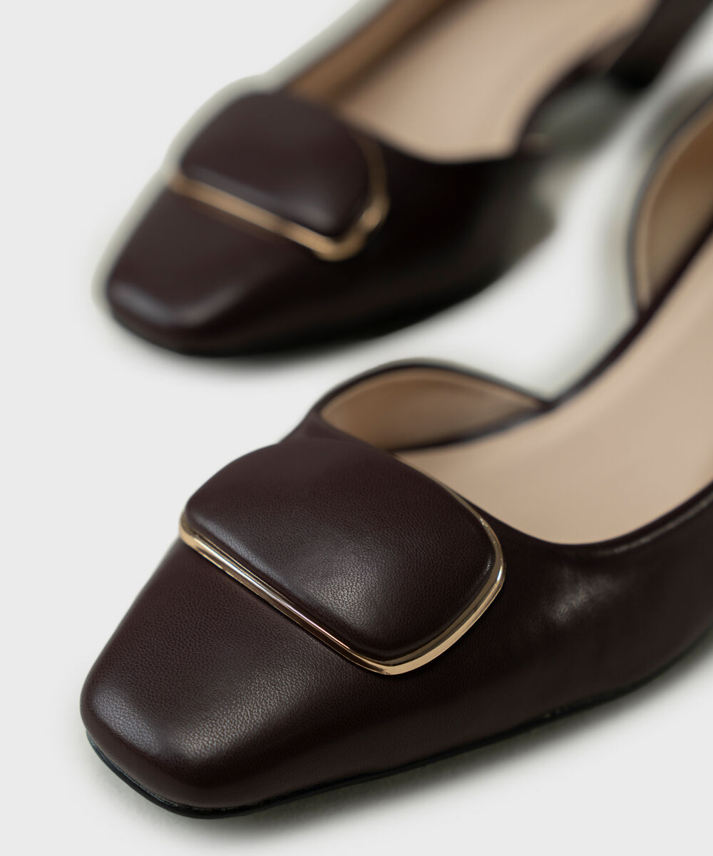 Women's Dark Brown Block Heels