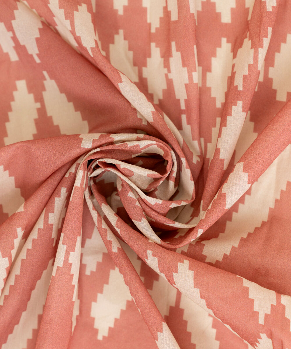 Lawn Peach Printed Dupatta