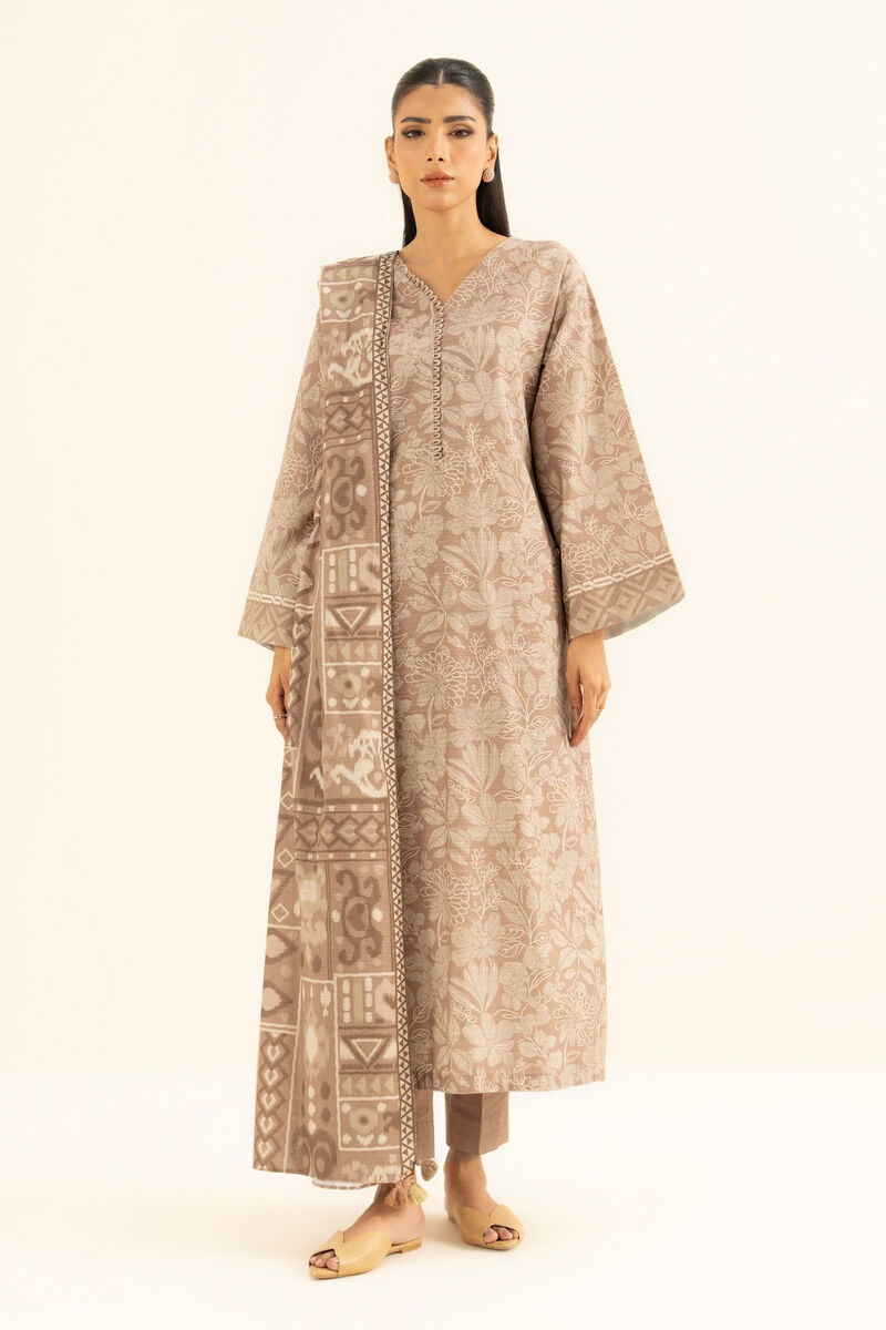 3 Piece - Printed Cotton Suit