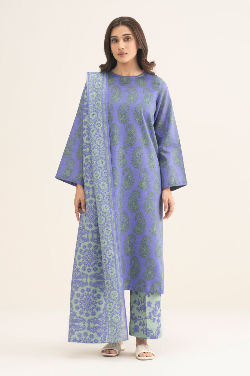3 Piece - Printed Khaddar Suit