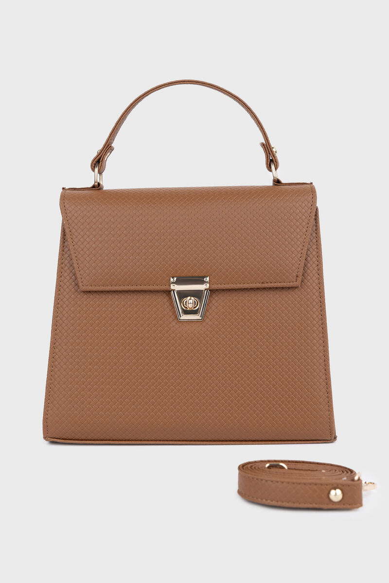 Tan Top Handle Bag