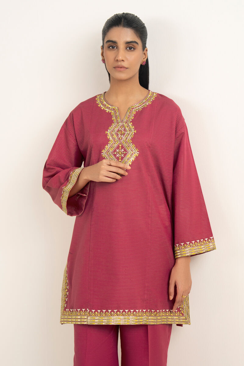 Embroidered Light Khaddar Shirt