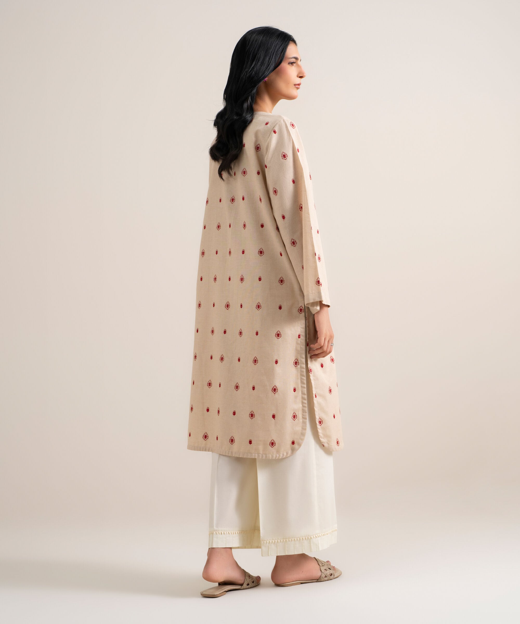 Unstitched Linen Shirt PEUSTES25V44
