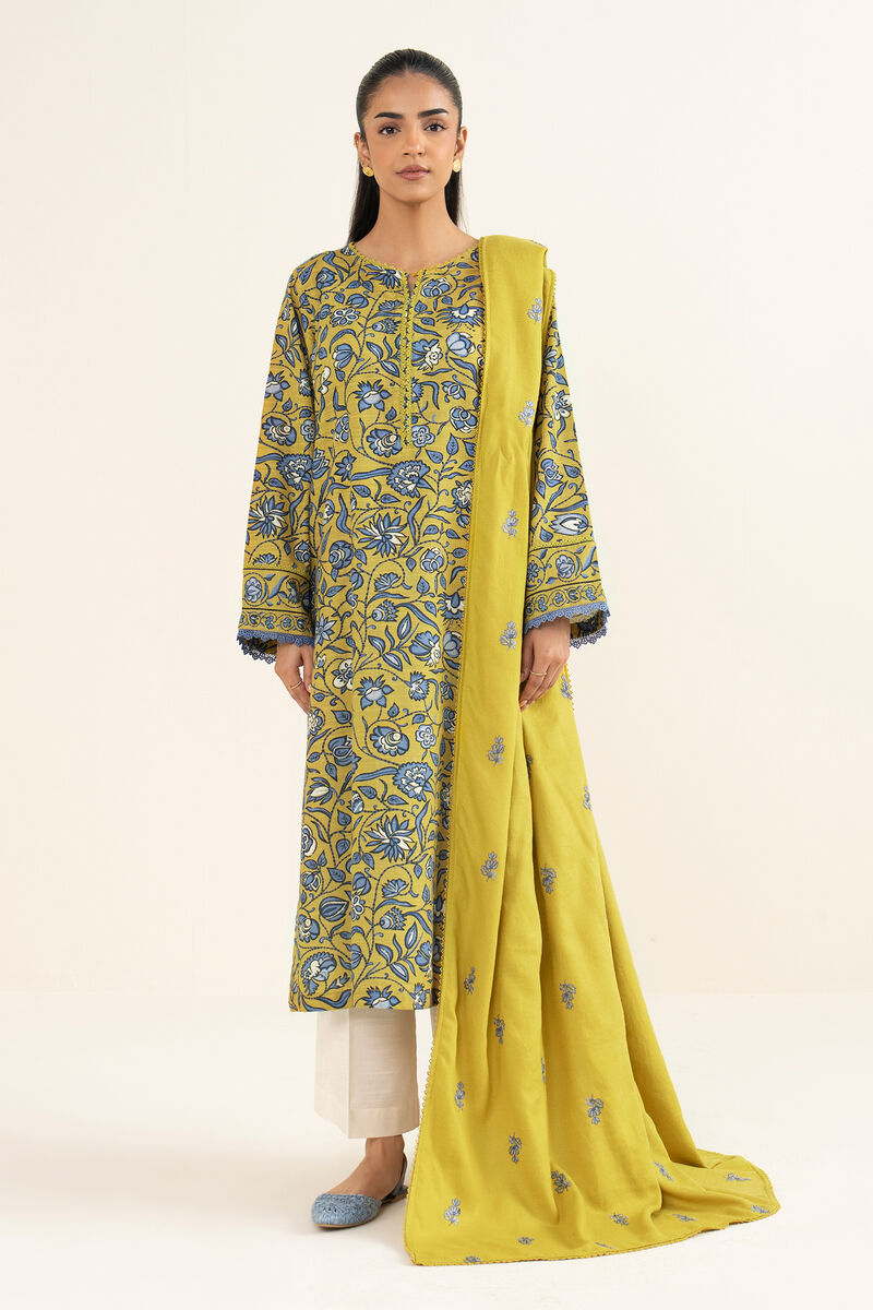 Embroidered Dobby Shawl