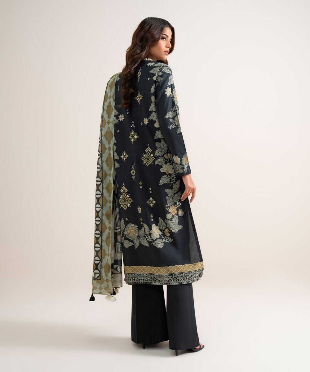3 Piece - Printed Lawn Suit — Sapphire view 3