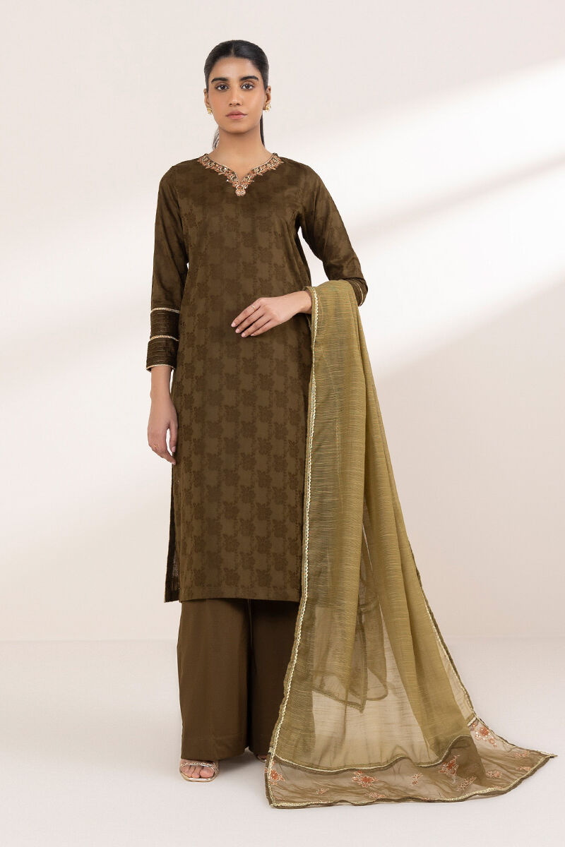 Embroidered Net Dupatta