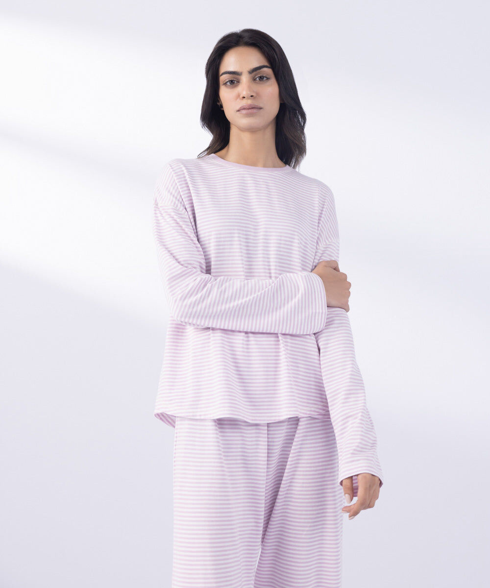 Woman - Pink And White Versa Striped Shirt