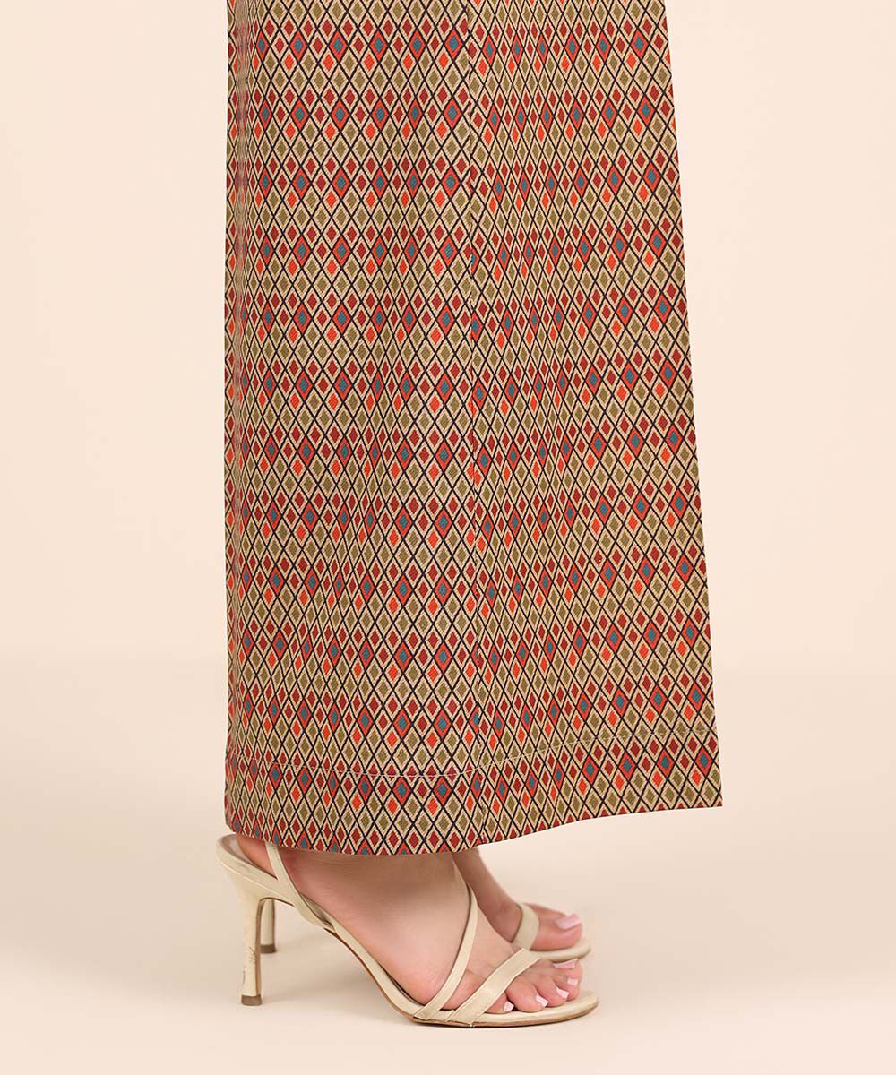 Women's RTW Cambric Multi Printed Flared Pants