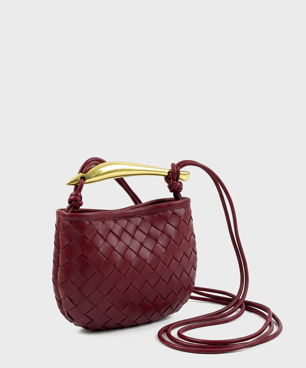 Women's Maroon' Cross Body Bag With Short Handle