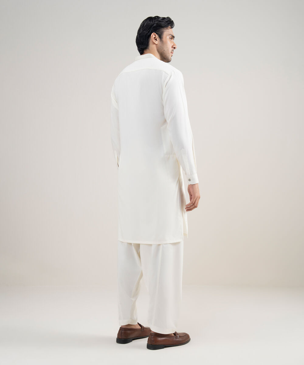 Men's Stitched Premium Blended Light Cream Suit