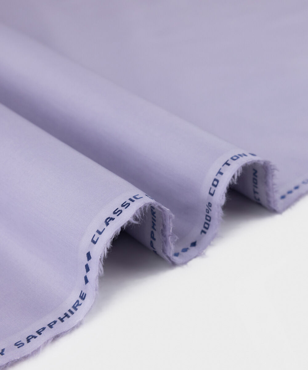 Men's Unstitched Premium Cotton Purple Full Suit Fabric