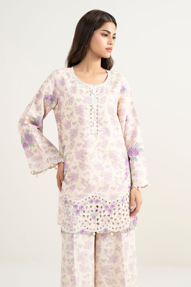Embroidered Zari Cotton Shirt
