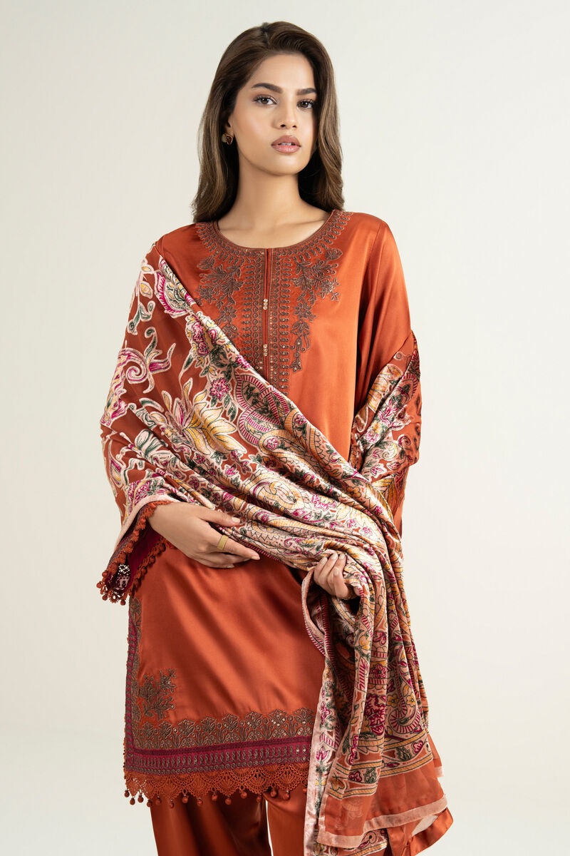 3 Piece - Dyed Blended Satin Suit